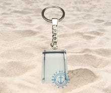 Load image into Gallery viewer, Sublimation Glass Key Chain - Bay Beach Blanks this rectangle glass keychain is for sublimation and make great gifts to customize and personalize
